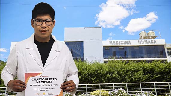 El estudiante de la Escuela Profesional de Medicina Humana de la Universidad Nacional del Altiplano de Puno, Pedro David Chambi Yupa, ocupó el 4to lugar en el examen nacional de selección para Internado Médico 2024 en EsSalud, destacando de un total de 2,485 postulantes de distintas universidades públicas y privadas a nivel nacional que fueron evaluados.