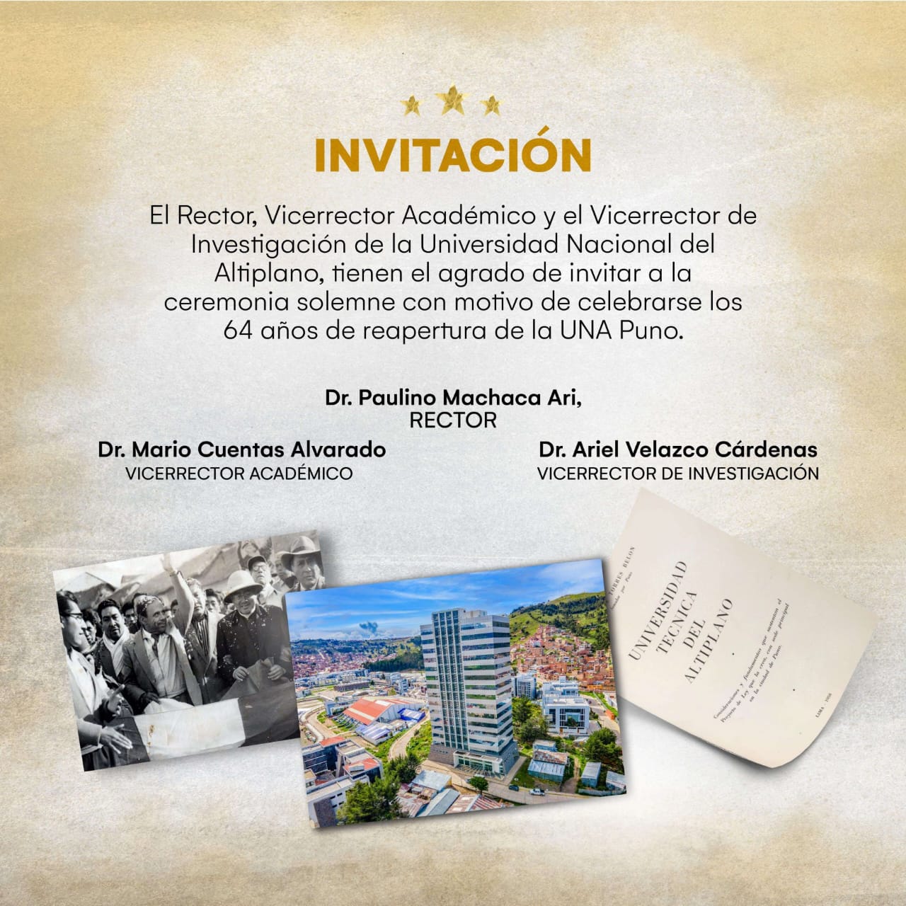 Invitación Ceremonia UNA Puno